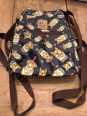 Uma Hana Boba Corgi Waterproof Convertible Multipurpose Backpack, Crossbody  Bag